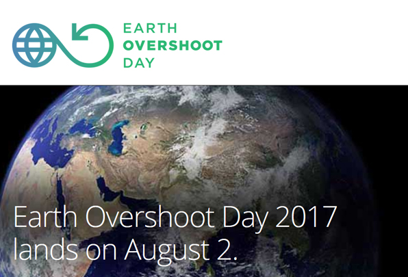 Earth Overshoot Day 2017 lands on August 2